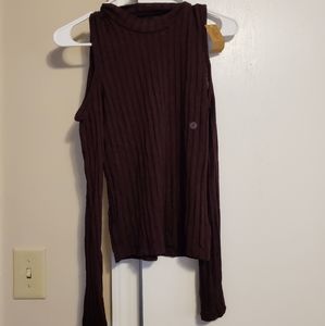 American eagle cut out shoulder long sleeve top